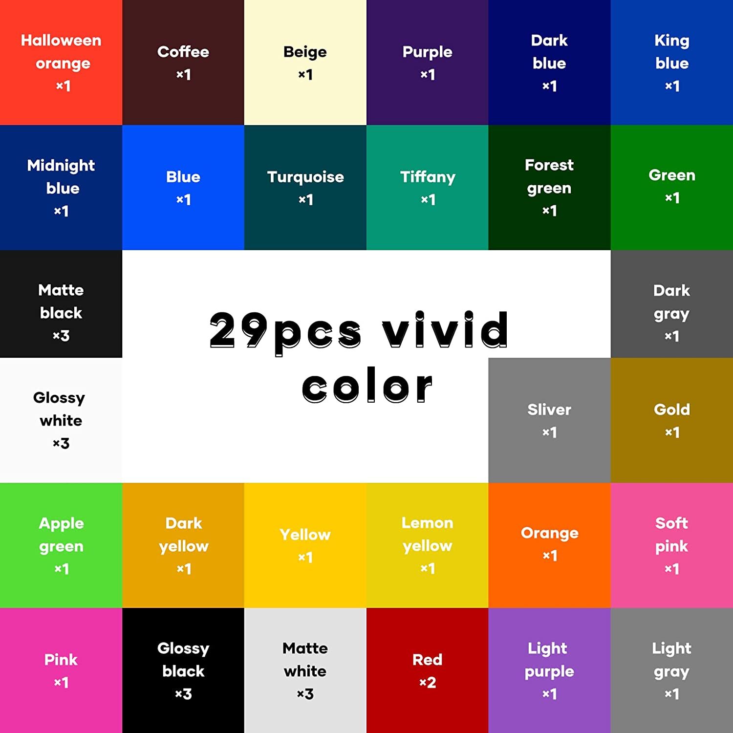 Permanent Adhesive Vinyl Sheets for Cricut,40x 12″x12″ Permanent Vinyl Bundle