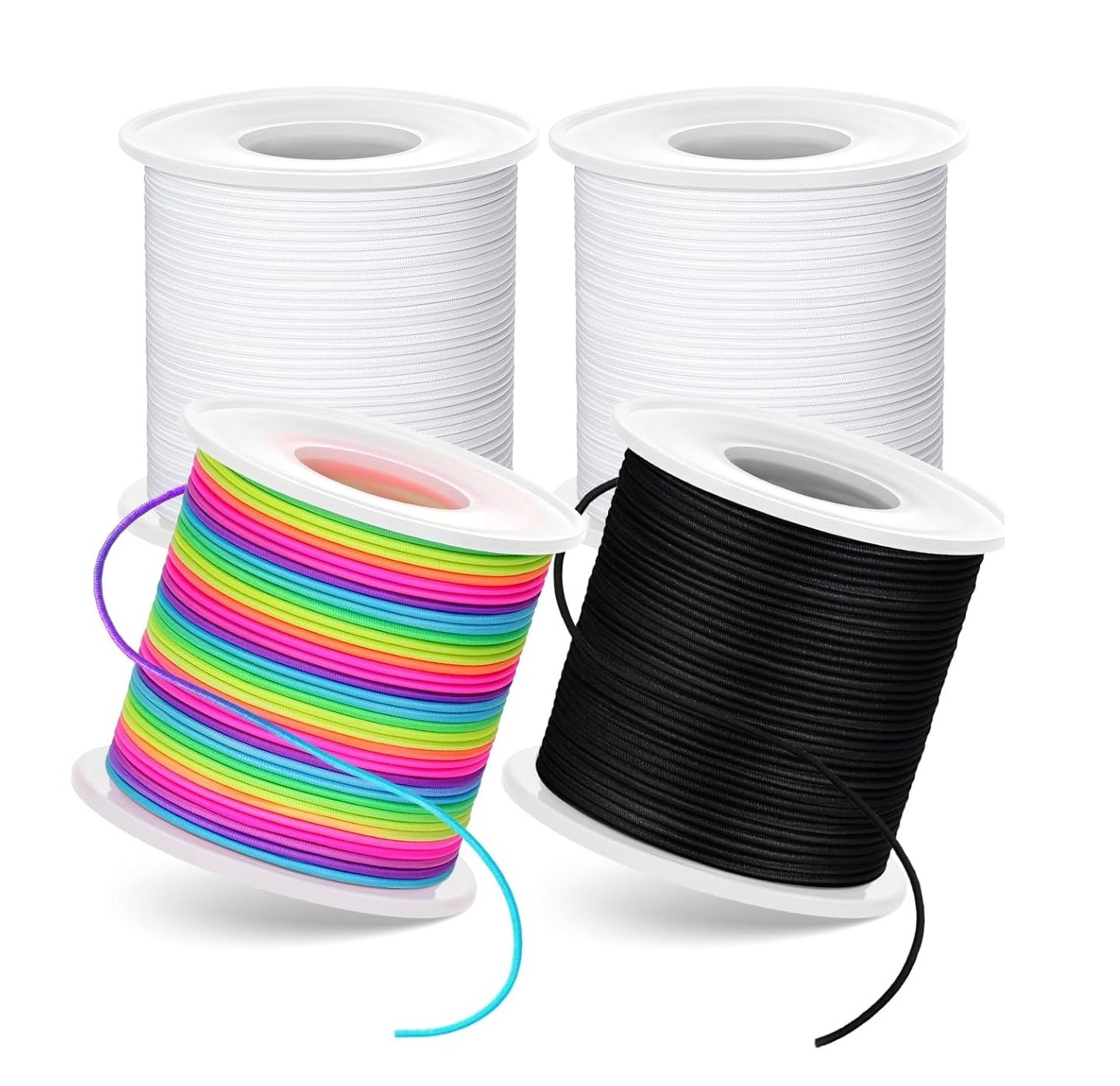 4× Stretchy String for Bracelets Sturdy Elastic Cord DIY Jewelry Making 1 mm USA