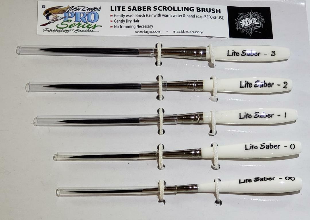 # 00 LITE SABER – Professional “REAL HAIR” – PREMIUM Scrolling Pinstriping Brush