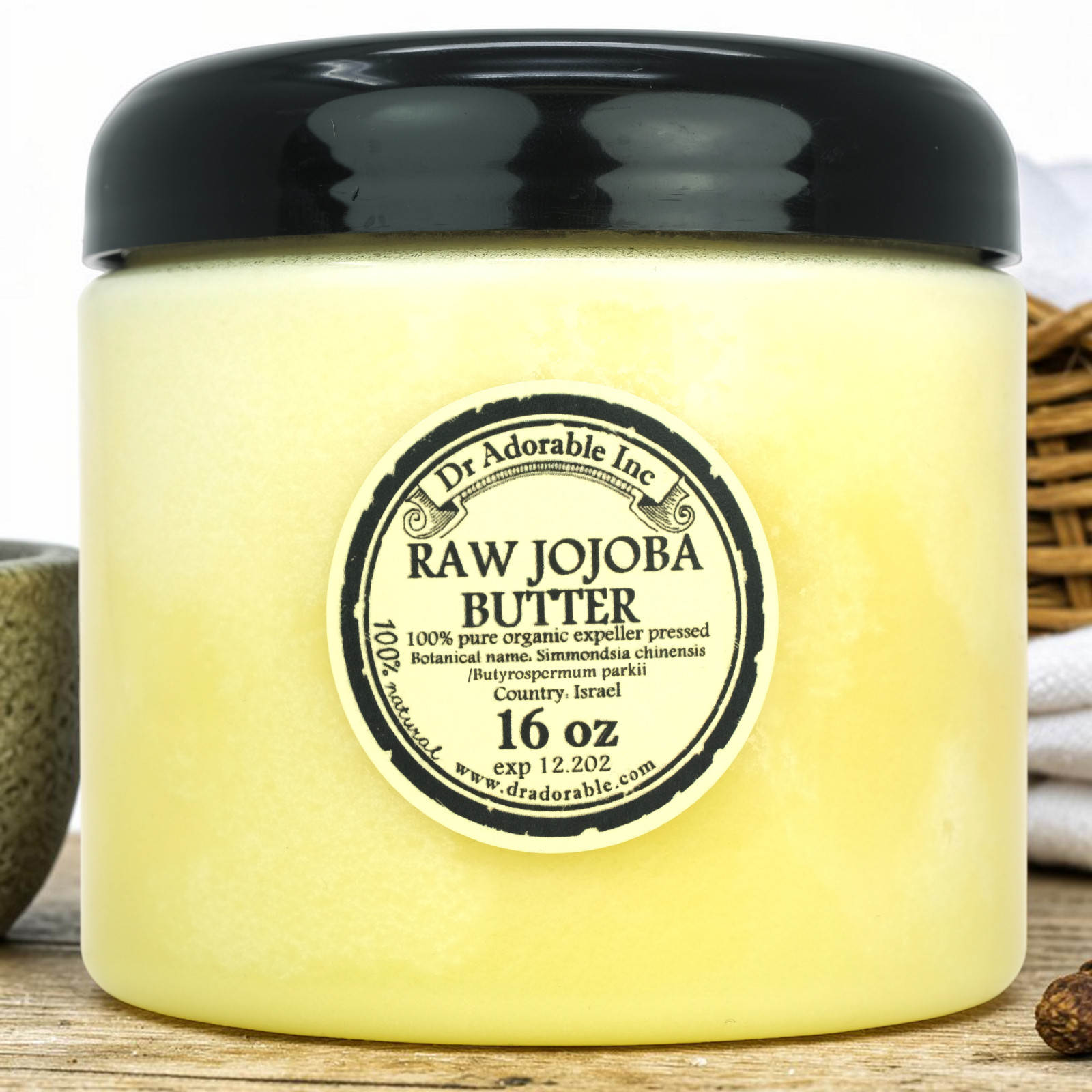 PURE JOJOBA BUTTER ORGANIC FRESH COLD PRESSED NATURAL 2 OZ 4 OZ UP TO 12 LB