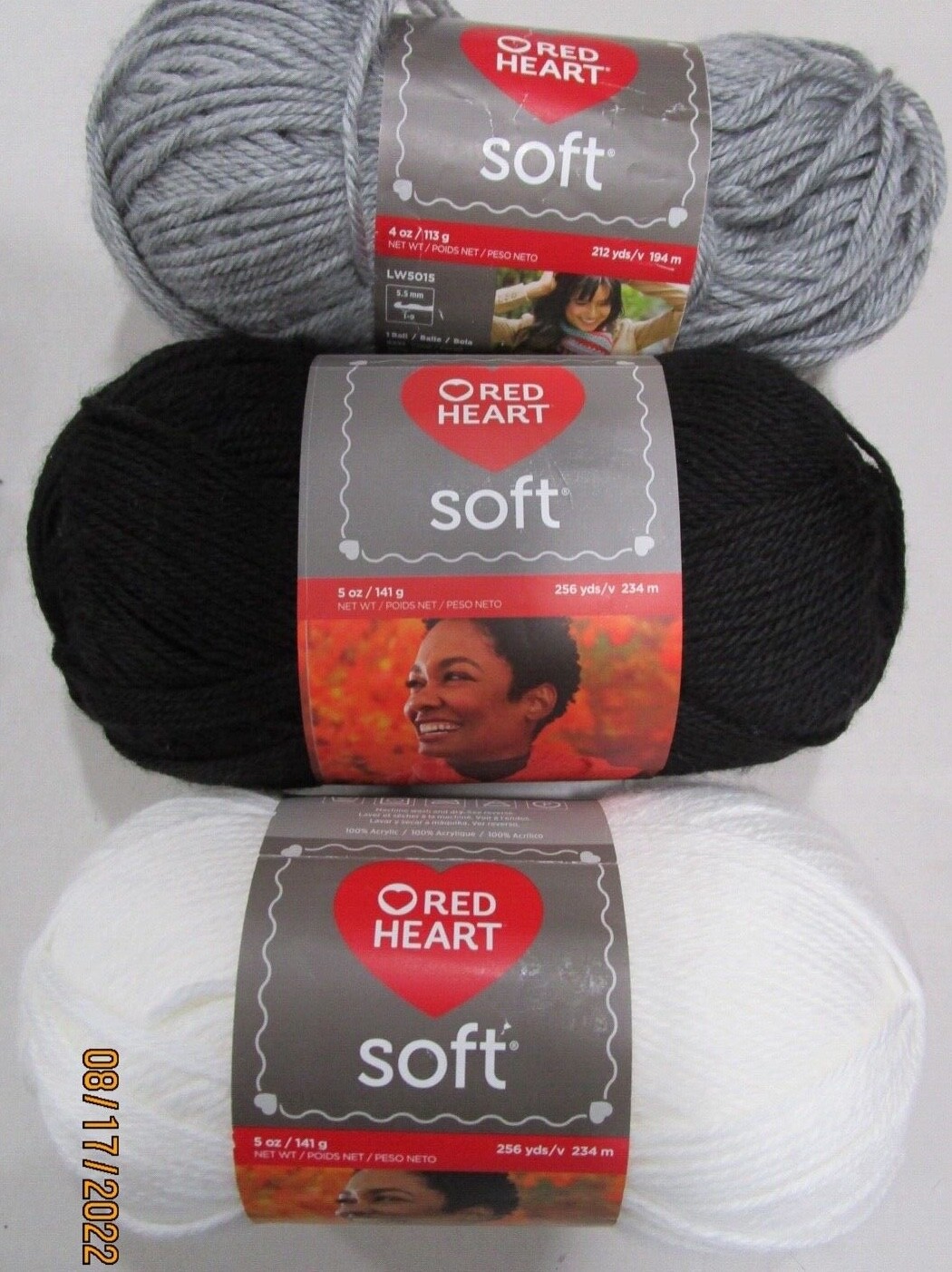 RED HEART.. SOFT. 7 COLORS TO CHOOSE FROM