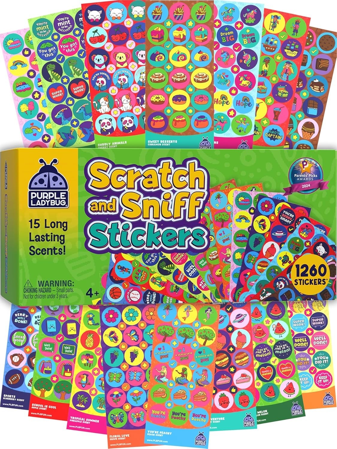Non-Toxic 1260 Smelly Stickers – Vibrant Sensory & Educational Fun for Kids