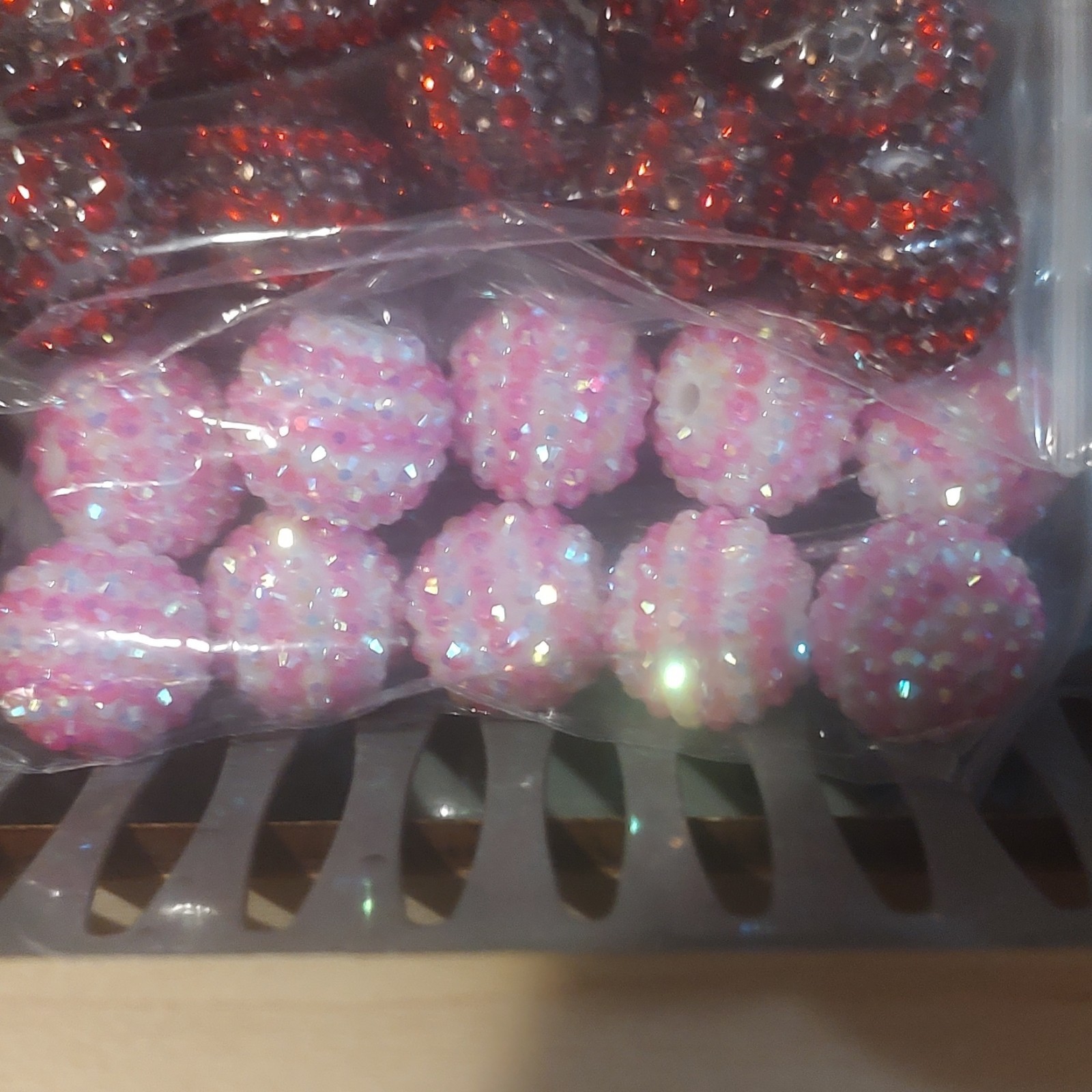 50 Multicolor Rhinestone Beads 20 mm for Jewelry Making.