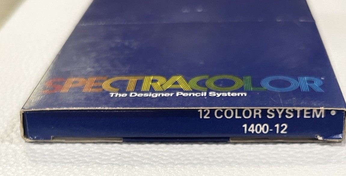 New Old Stock Faber-Castell SPECTRACOLOR 12-pc Color Pencil Set #1400-12 USA