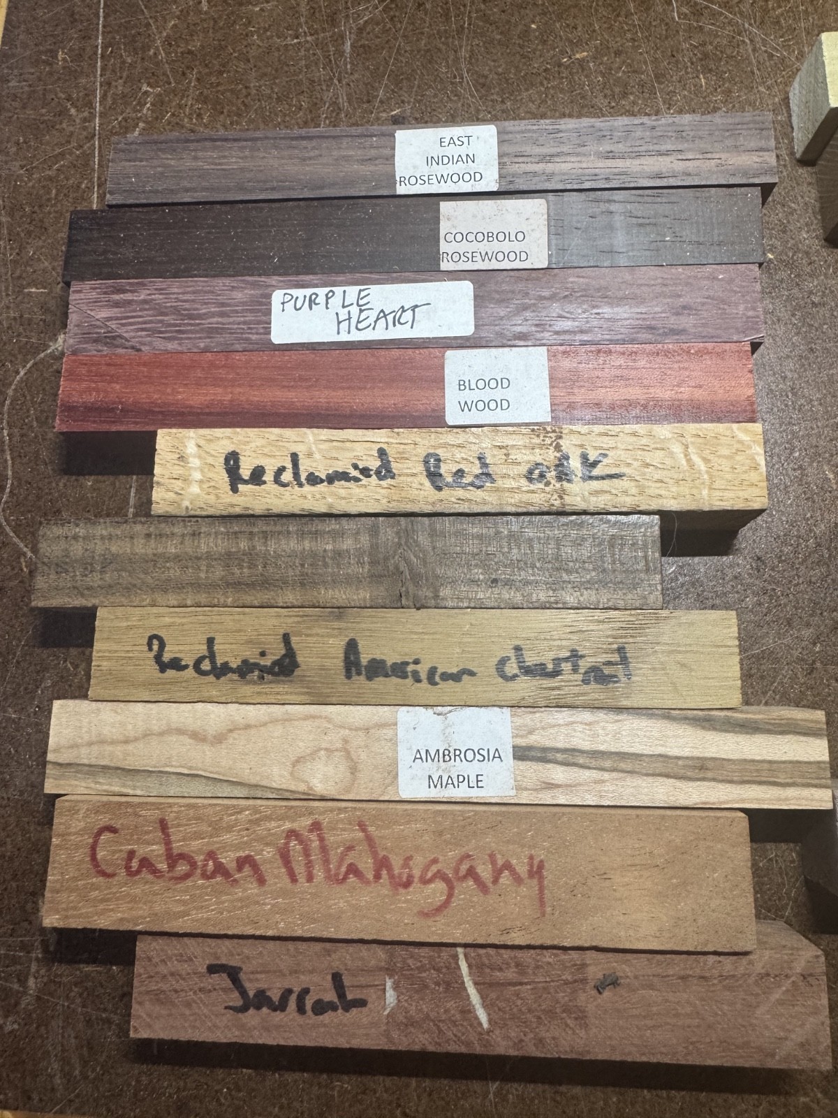 Lot of 72 Exotic & Hardwood Pen Blanks Bloodwood Cocobolo Zebrawood Padauk