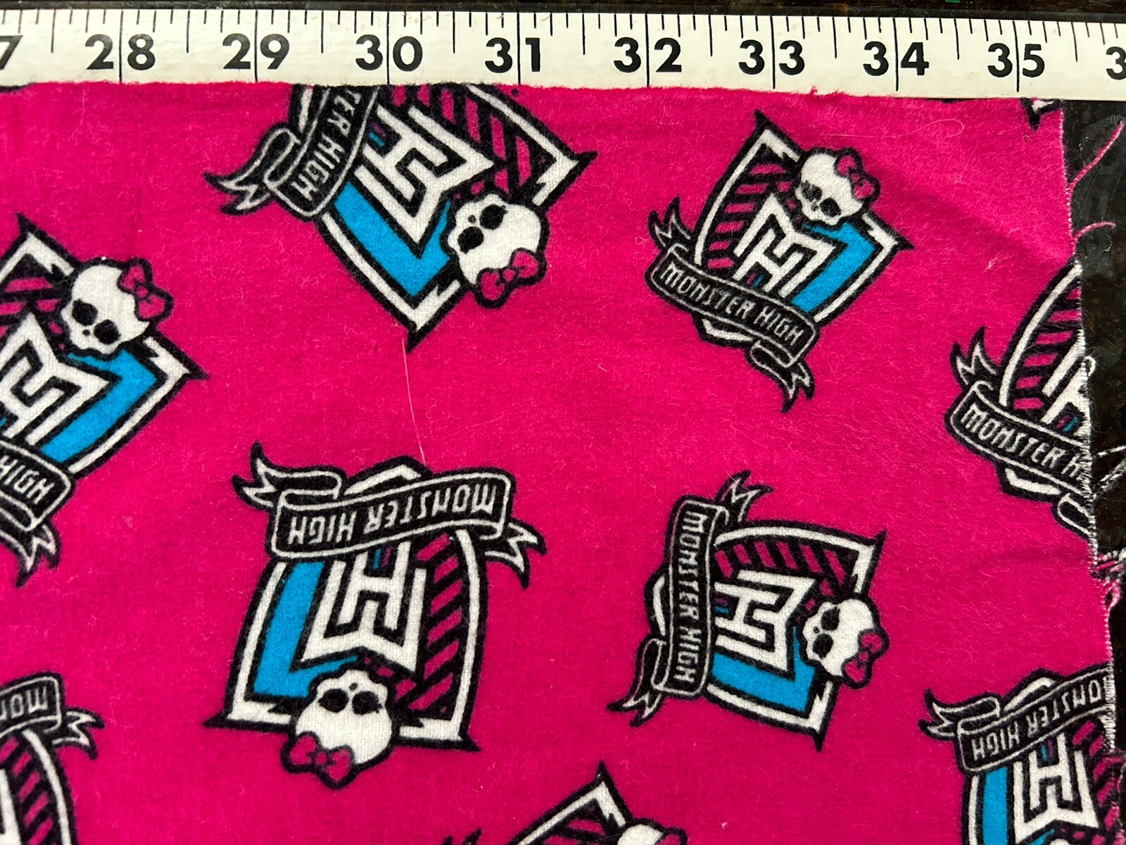 Monster High Fabric 35” X 42” Flat Fold Cotton Flannel Feel Unwashed