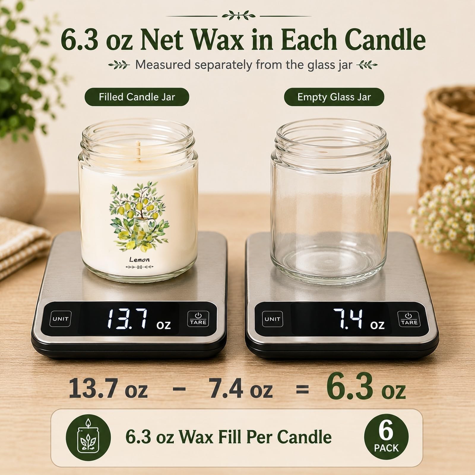 Scented Candles Gift Set for Home – 6 Pack 7oz Soy Candles Non Toxic | 300h L…