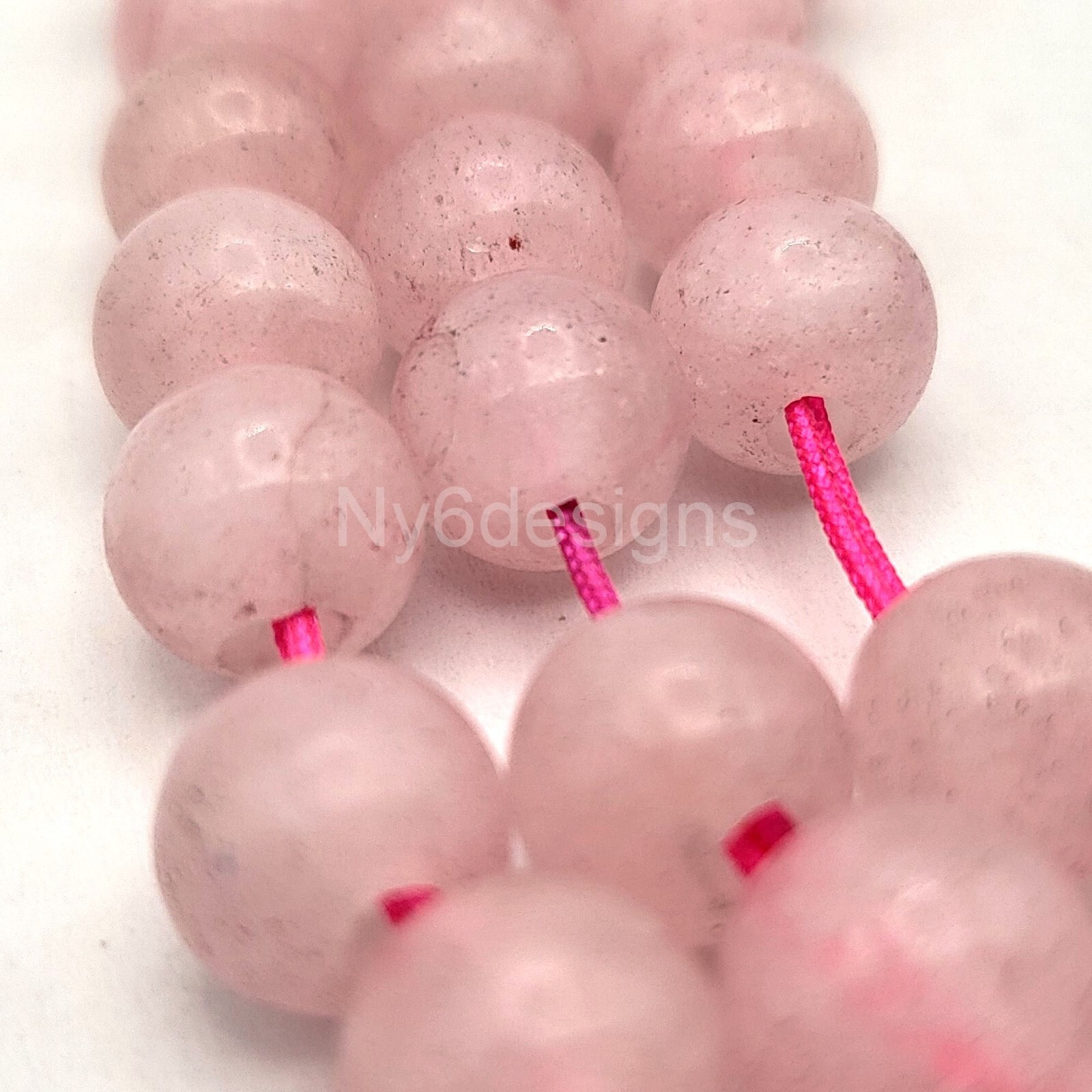 Big Hole Rose Quartz Beads Large Hole 6-12mm 7.5″ Gemstone Jewelry Making DIY