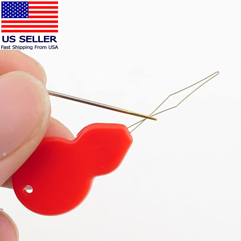 Reusable Plastic Needle Threaders with Clear Box Random Color 5 Pieces Professio