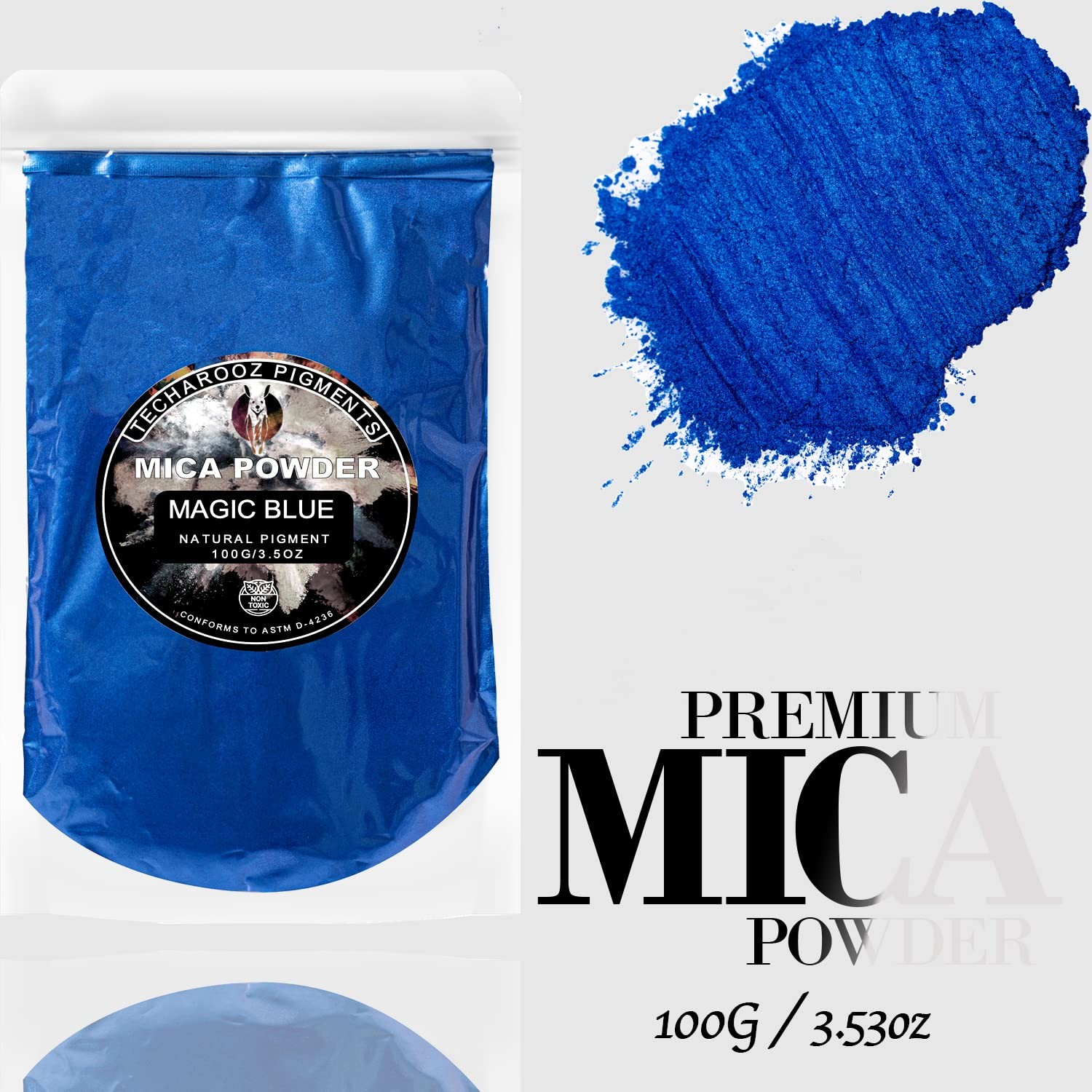 Magic Blue Mica Powder for Epoxy Resin 100g / 3.5oz. Sealed Bag – 2 Tone Resi…