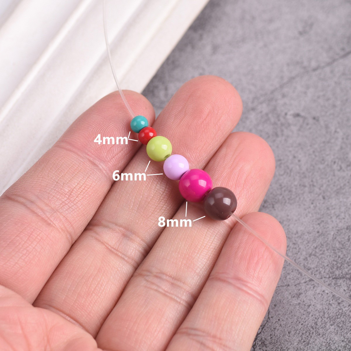 Solid Color Coated Round Glass Loose Spacer Beads for Jewelry Making 4mm 6mm 8mm