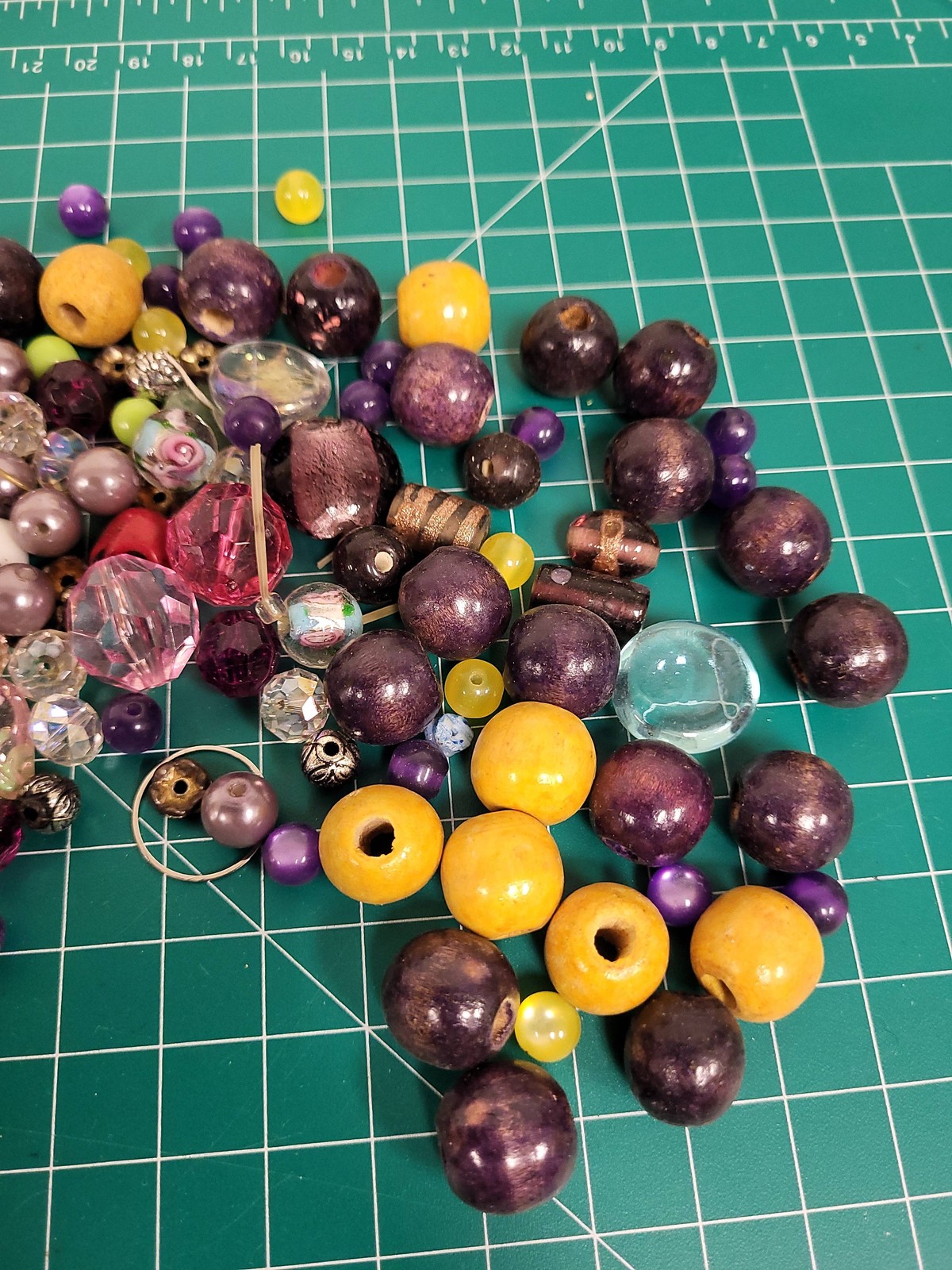 Jewelry Making Beads Lot Mixed Shape Color Glass Stone Wood Acrylic Craft Supply