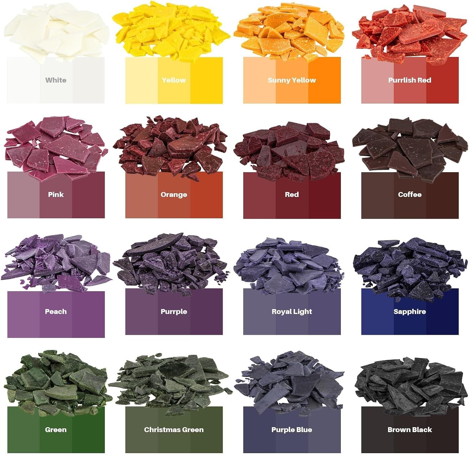 Candle Dye for Soy Wax Candle Making 16 Vibrant Colors Wax Dye Wax Coloring Dye