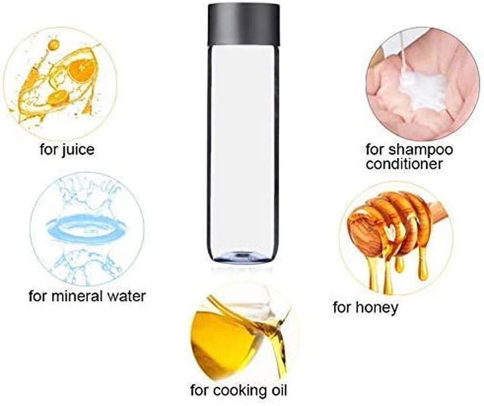 6Pack Bulk Empty Plastic Juice Or Water Bottles With Caps Reusable 400Ml Durable