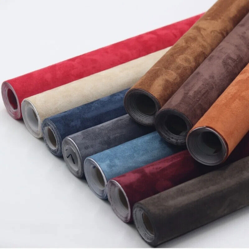 Black Alcantara Style Self Adhesive Car Interior Vinyl Wrap Faux Suede