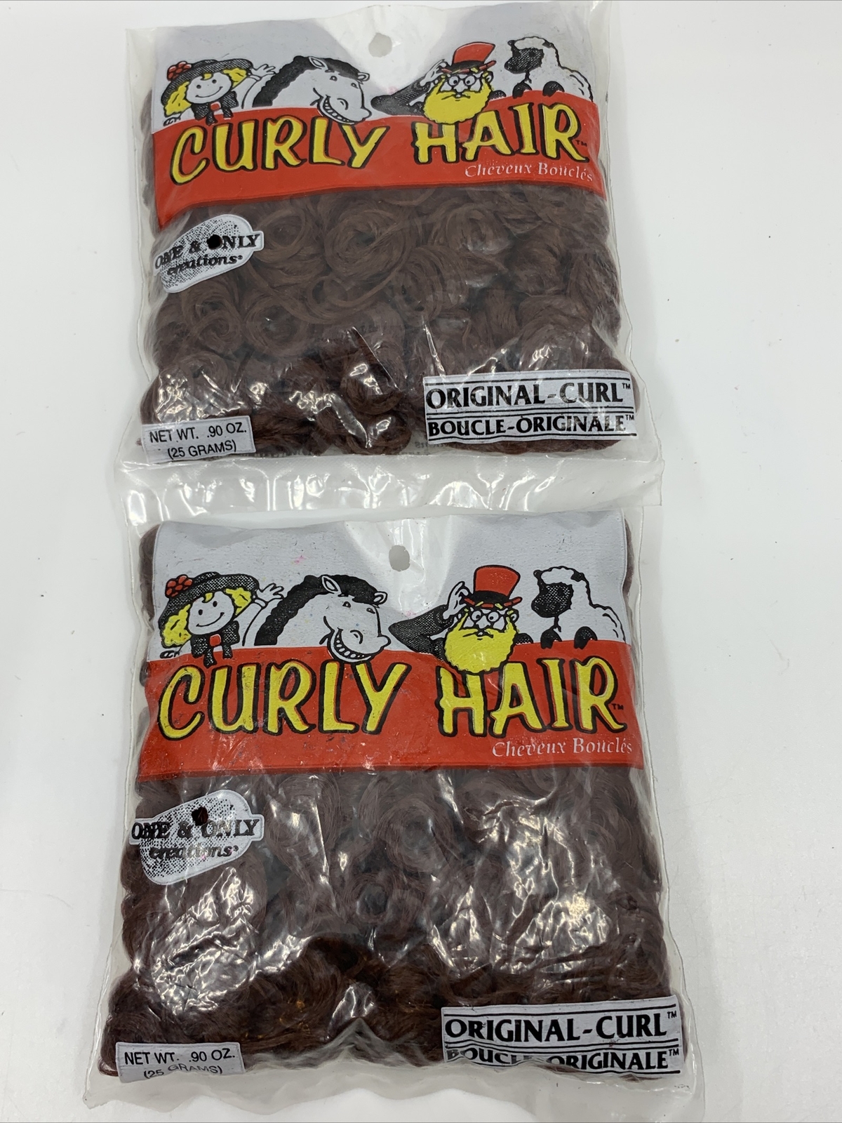 2 PACKS Curly Hair One and Only Creations Original Curl Autumn Brown 25 grams
