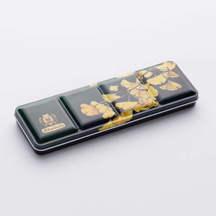 Schmincke Horadam Watercolor Paint Metal Tin Ginko 20 Half Pans