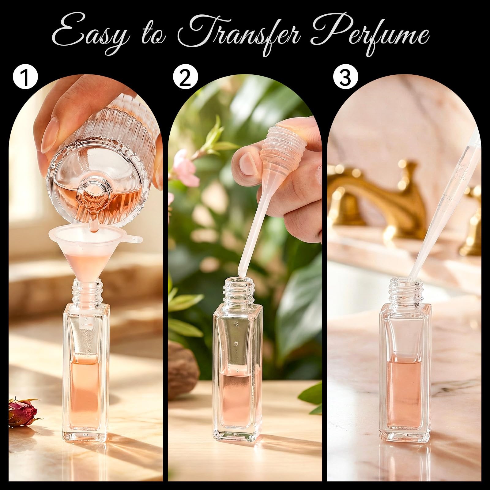 10pcs Perfume Refill Tool Kit,Plastic Dispenser 5ml/10pcs, Clear