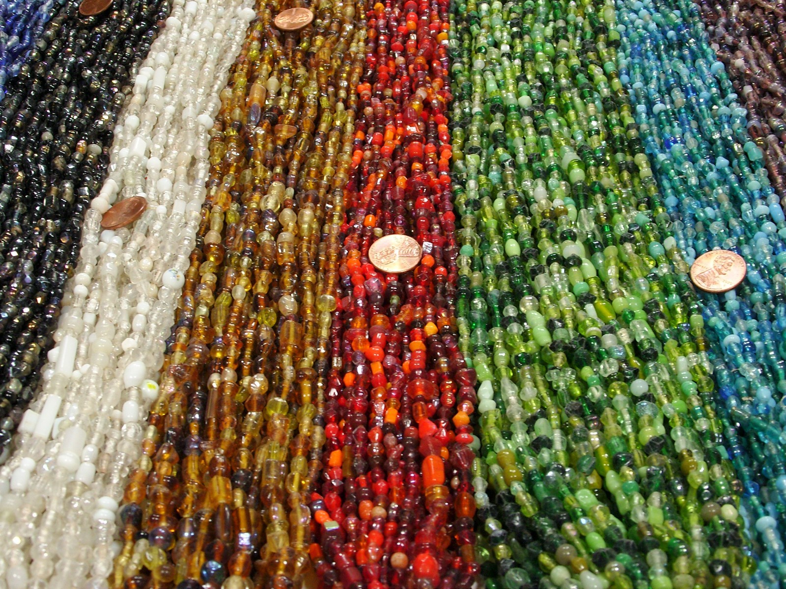 100 Strands 36″ India Handmade Assorted Color Glass Beads Wholesale Bulk (CT-70)