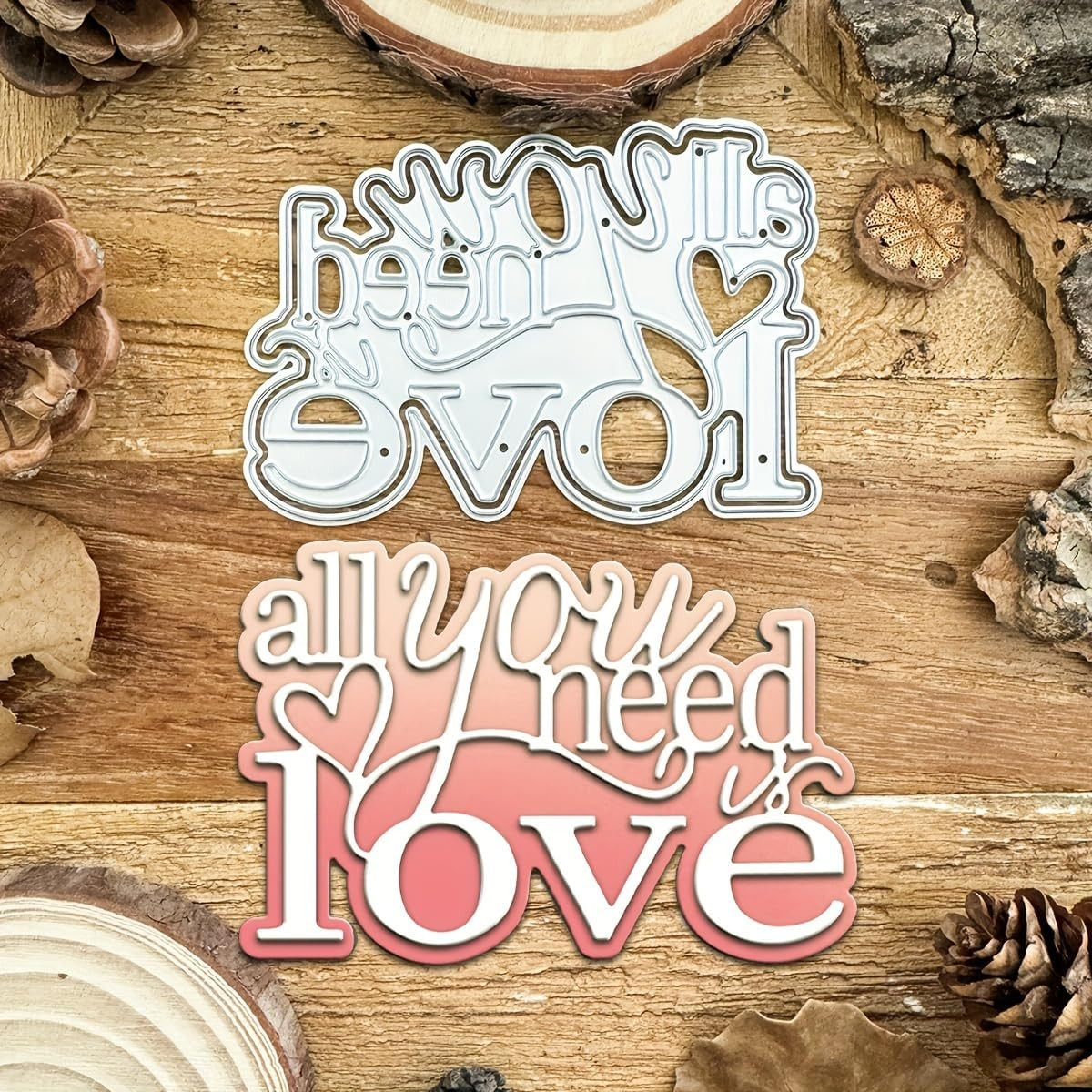 All You Need Is Love Die-Cuts, Carbon Steel Metal Cutting Dies for DIY Scrapbook