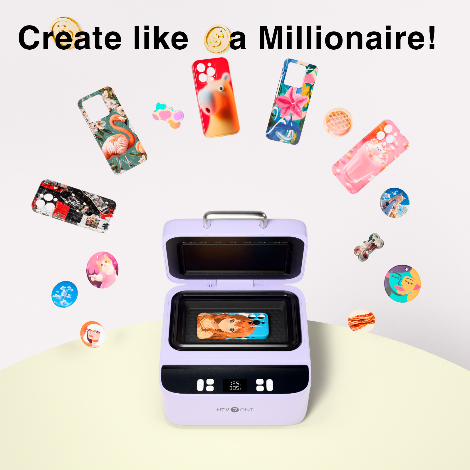 Phone Cases Heat Press 3D Vacuum Heat Press With IS Software For Iphone,Android