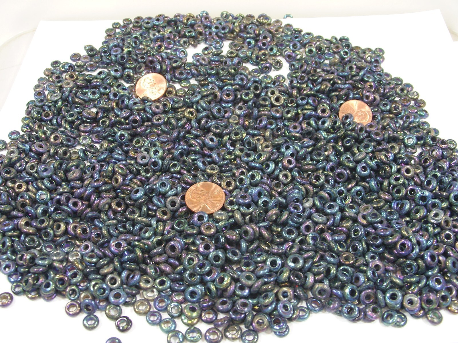 2 Pounds Metal Mix Color India Spacer Glass Beads Wholesale Bulk Lot (FY-903)