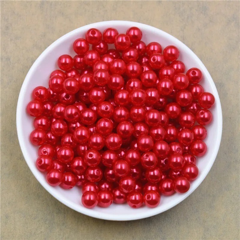 GLASS PEARL BEADS ROUND 3/4/6/8/10/12mm 50x100x300x400x500x1000 Jewelry Making