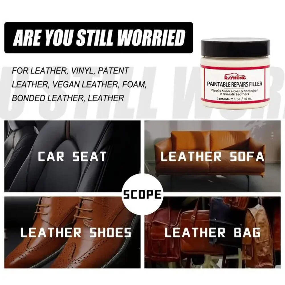 Leather Filling Paste 60ml Natural Leather Filler Repair Compound Leather Restor
