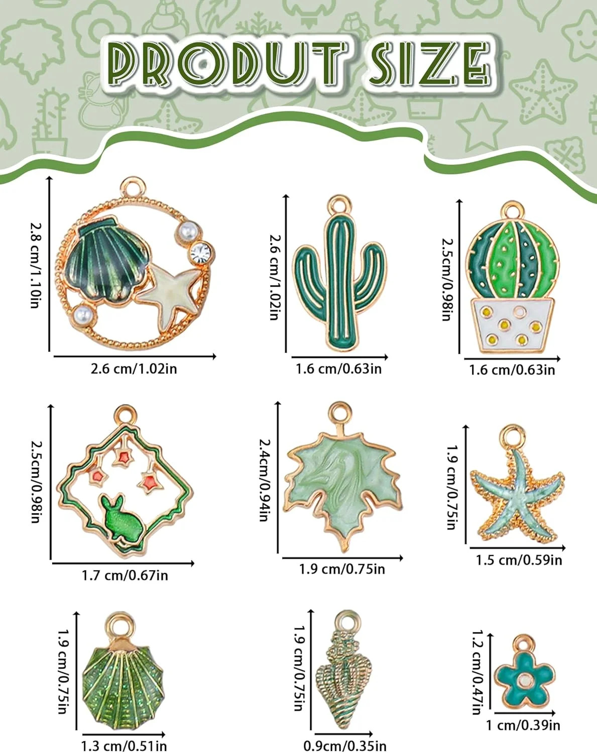30pcs Mixed Enamel Charms Pendants for Jewelry Making Bulk lot Necklace Earrings