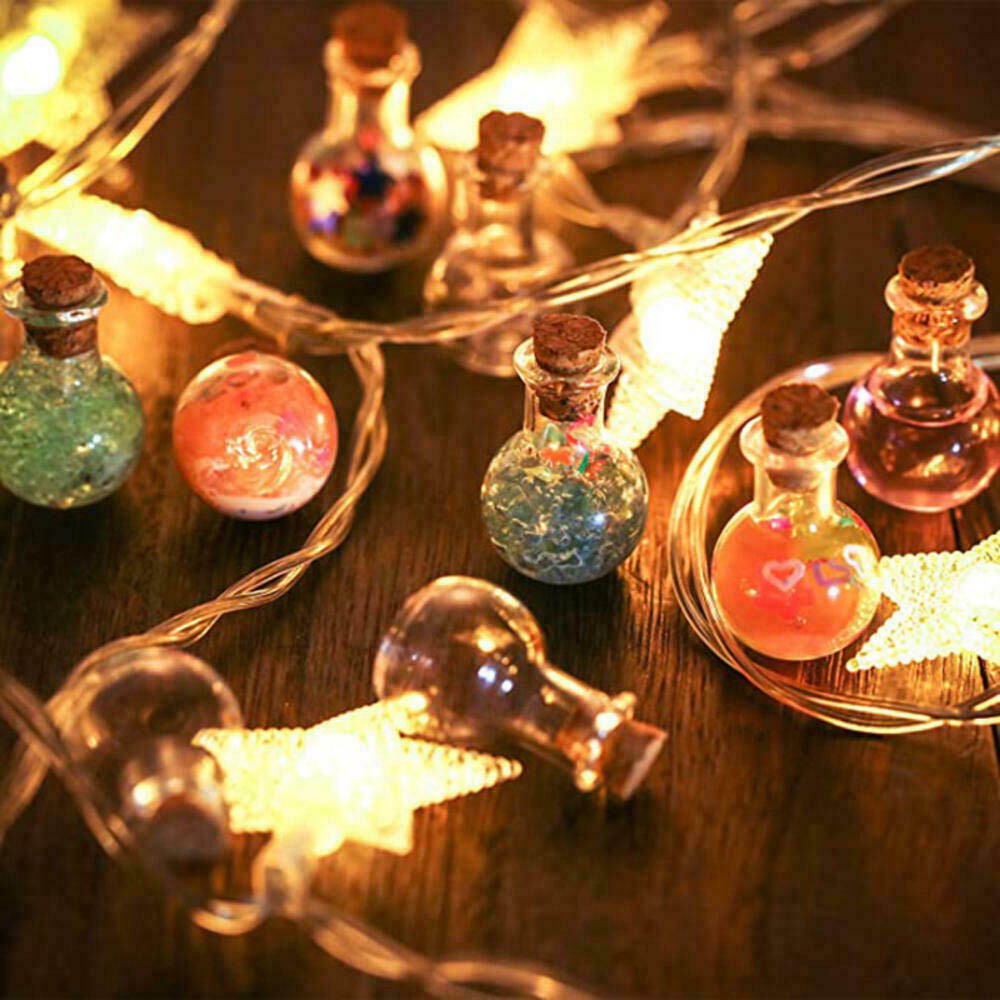 Small Cork Stopper Clear Glass Bottles Empty Jars Vials Spell Pagan Pendant Lot