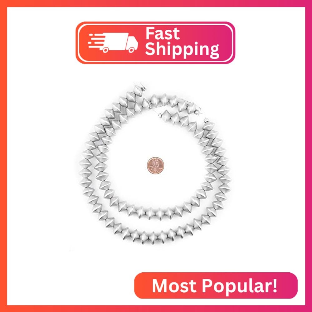 The Bead Chest Silver Bicone Natural Wood Beads (10x15mm): Organic Eco-Friendly