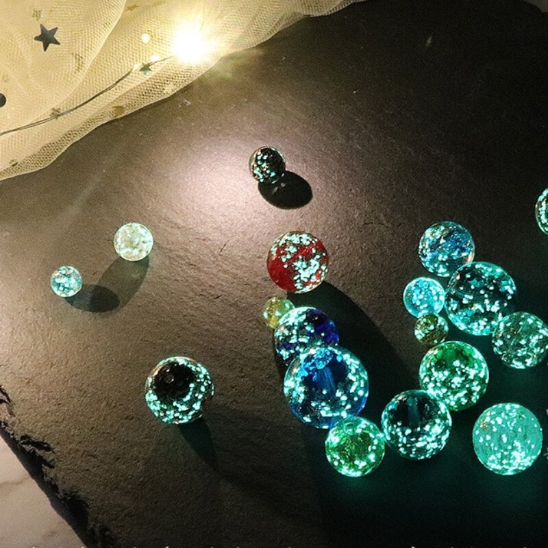 10X Sphere Crystal Luminous Bead 8-20mm Glow In The Dark DIY Materials Decor New