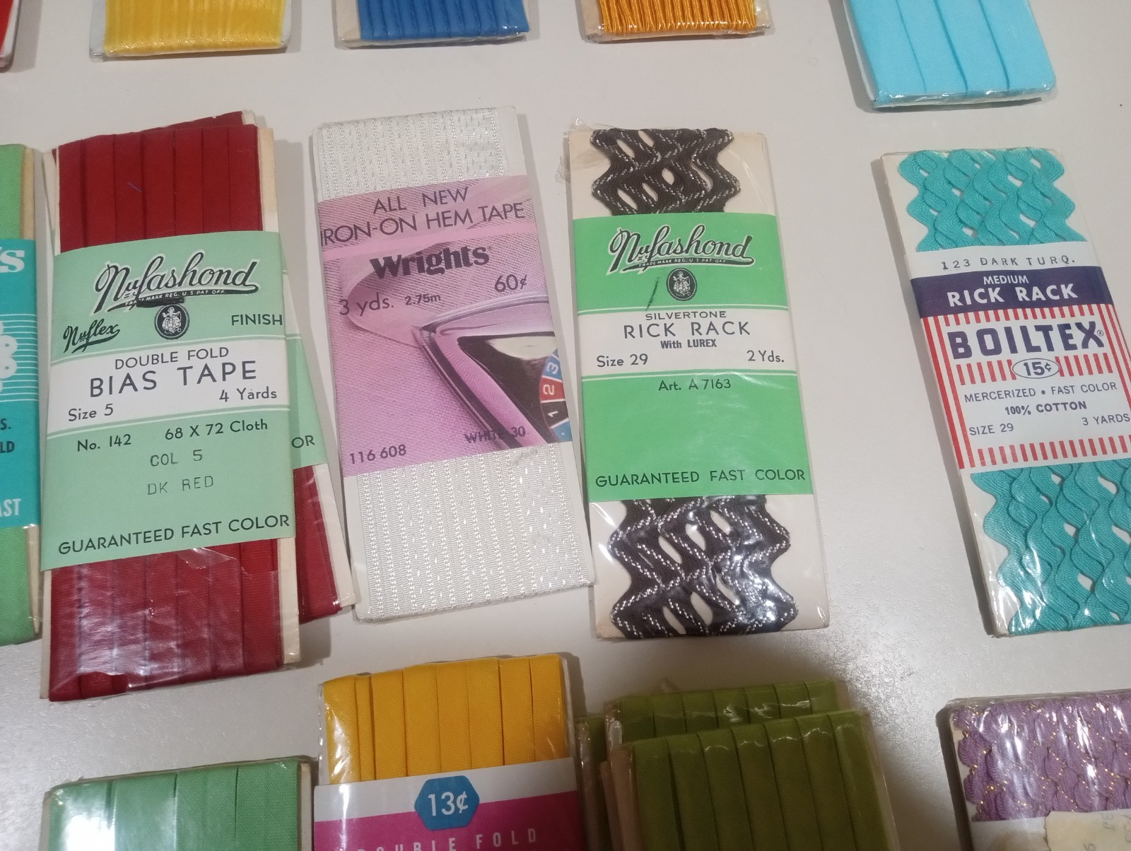 Huge lot of Double Fold Bias Tape Single Fold Rick Rack And The Like