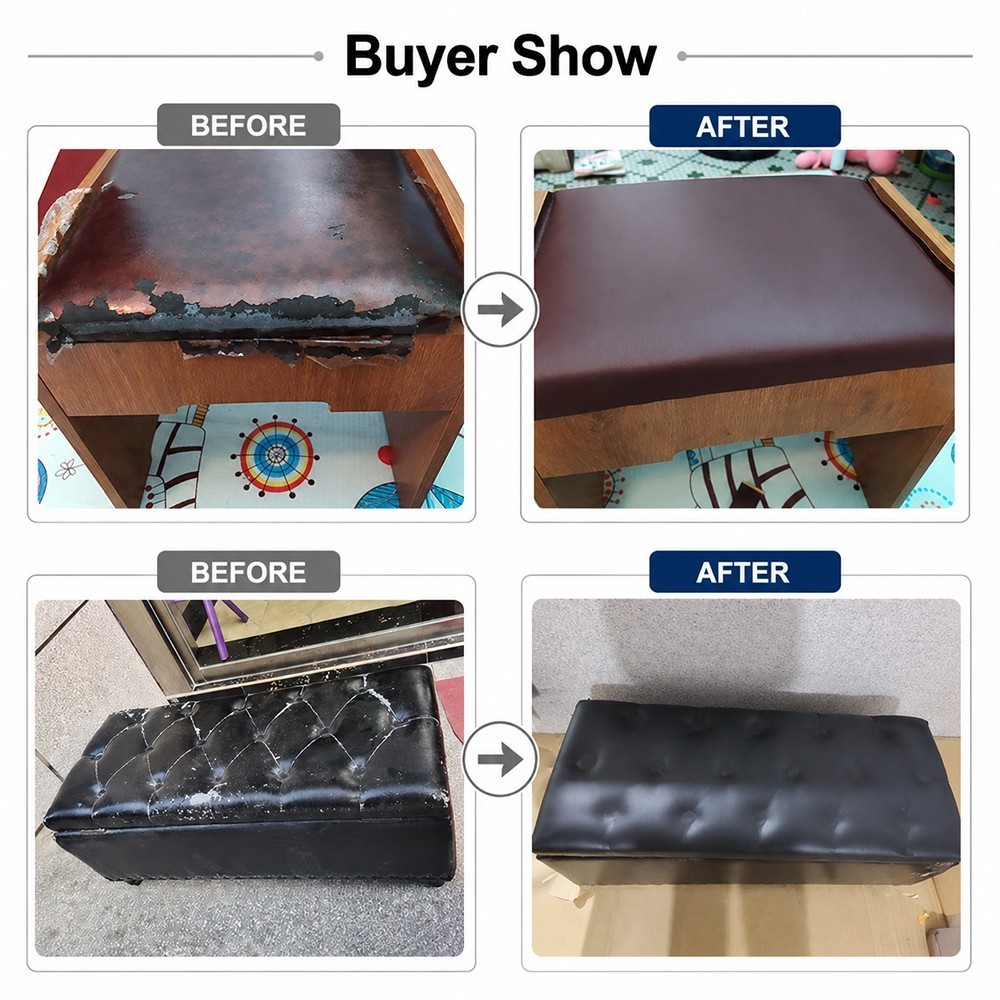 Self-Adhesive Leather Repair Patch Vinyl Repair Kit for Couch/Furniture/Sofas