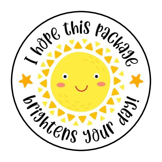 30 1.5″ THANK YOU SUN STICKERS ENVELOPE SEALS ROUND STICKERS FAVOR LABELS