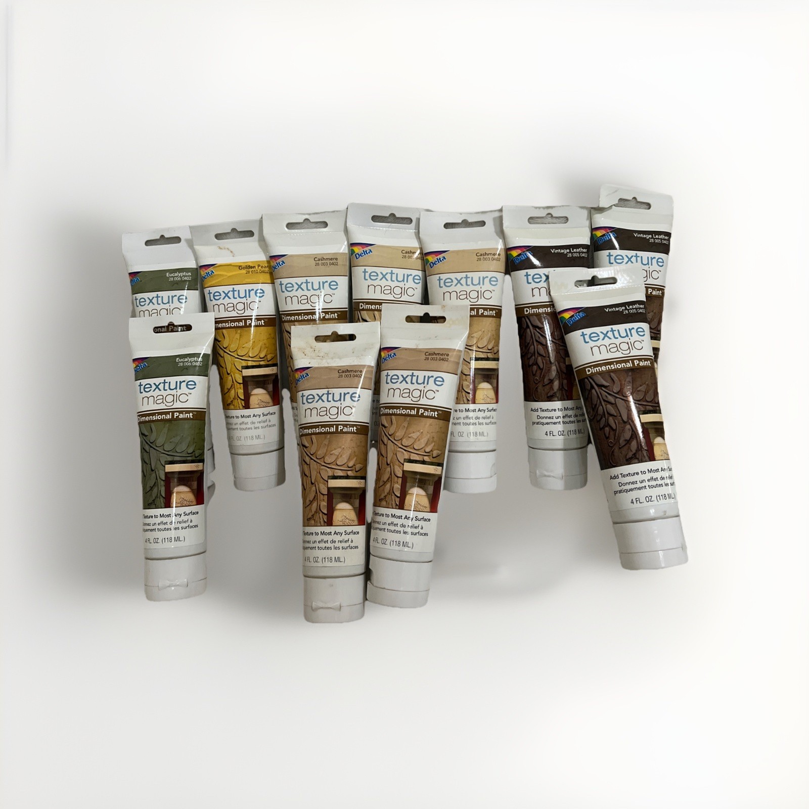 Delta Texture Magic Dimensional Paint 4 Fl Oz Tubes Earth Tones (11) Tubes Incl