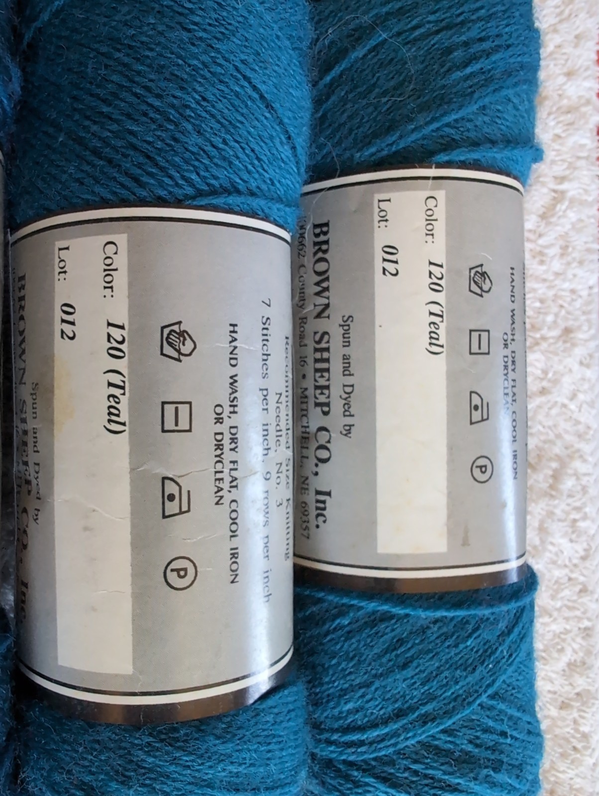 Brown Sheep Nature Spun 3-Ply Fingering Yarn. Mixed Lot of 5. Blues. As Picture
