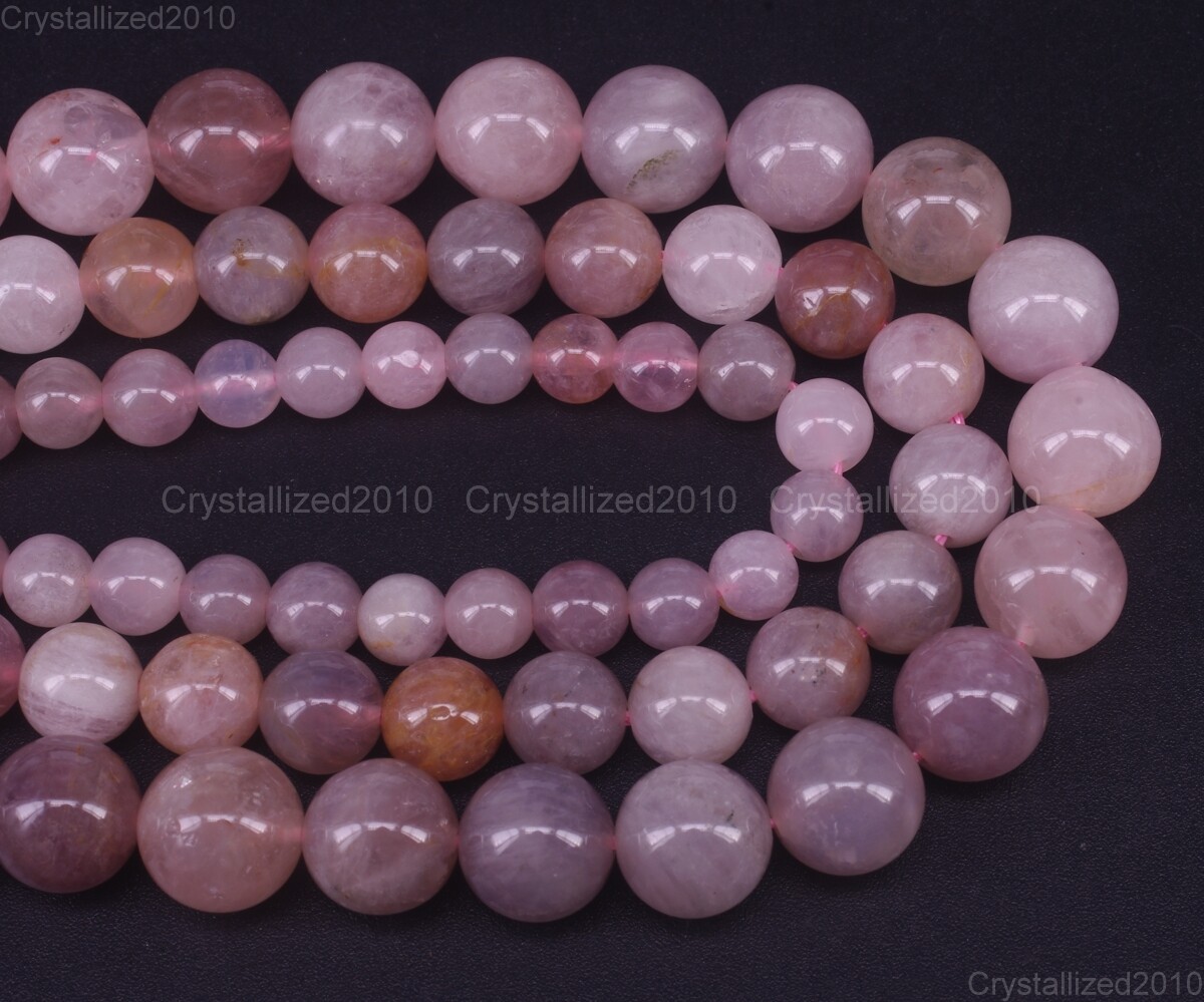 Natural Purple Madagascar Rose Quartz Gemstone Round Beads 6mm 8mm 10mm 15.5″