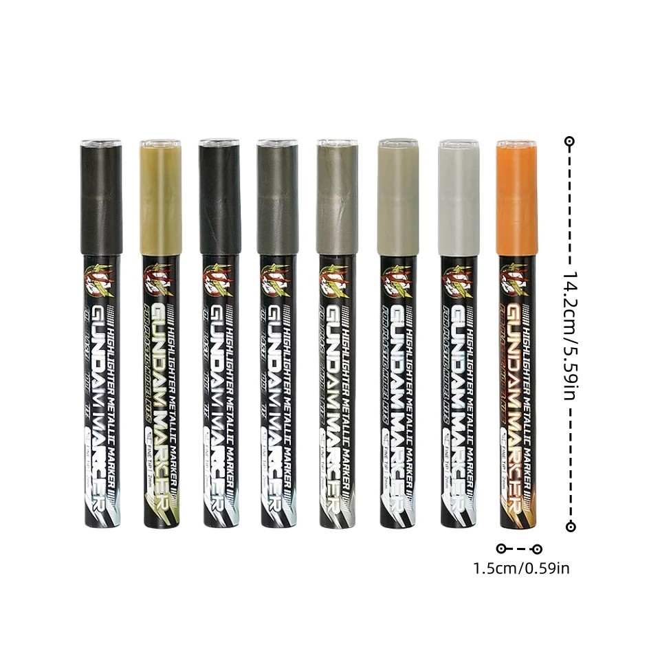 Metallic Paint Marker Pen Gold Silver Oil Based Permanent Model Marker