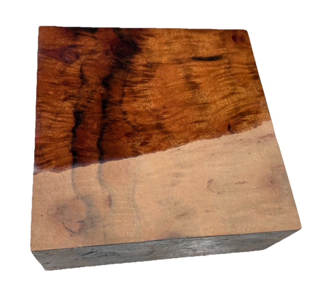 Camphor burl Wood Bowl turning blank 6-7/8” x 6-7/8” x 2-3/4” (z43) air-dried