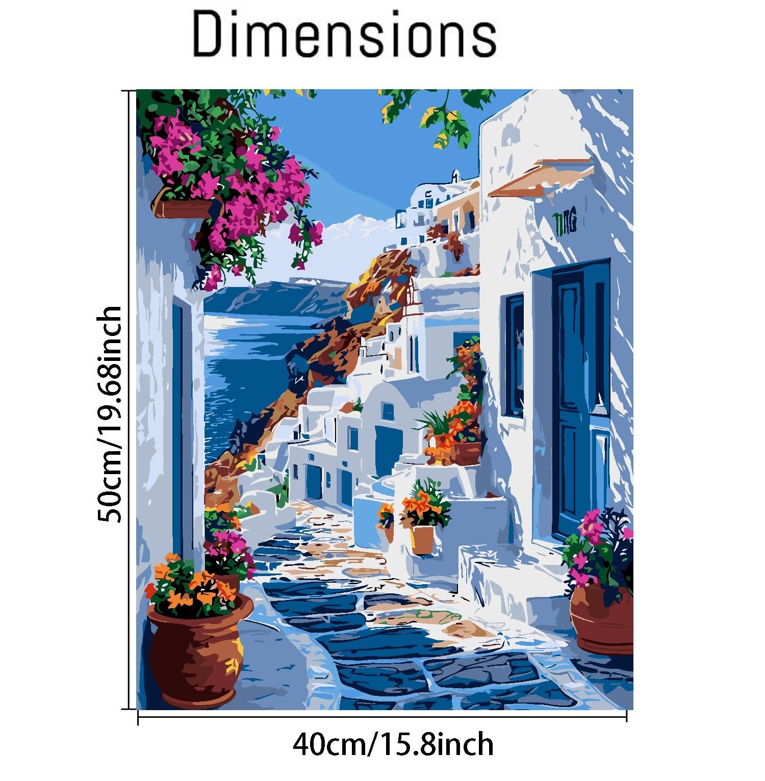 Abstract Landscape Painting By Numbers Kit Cross Stitch Wall Art Decor DIY