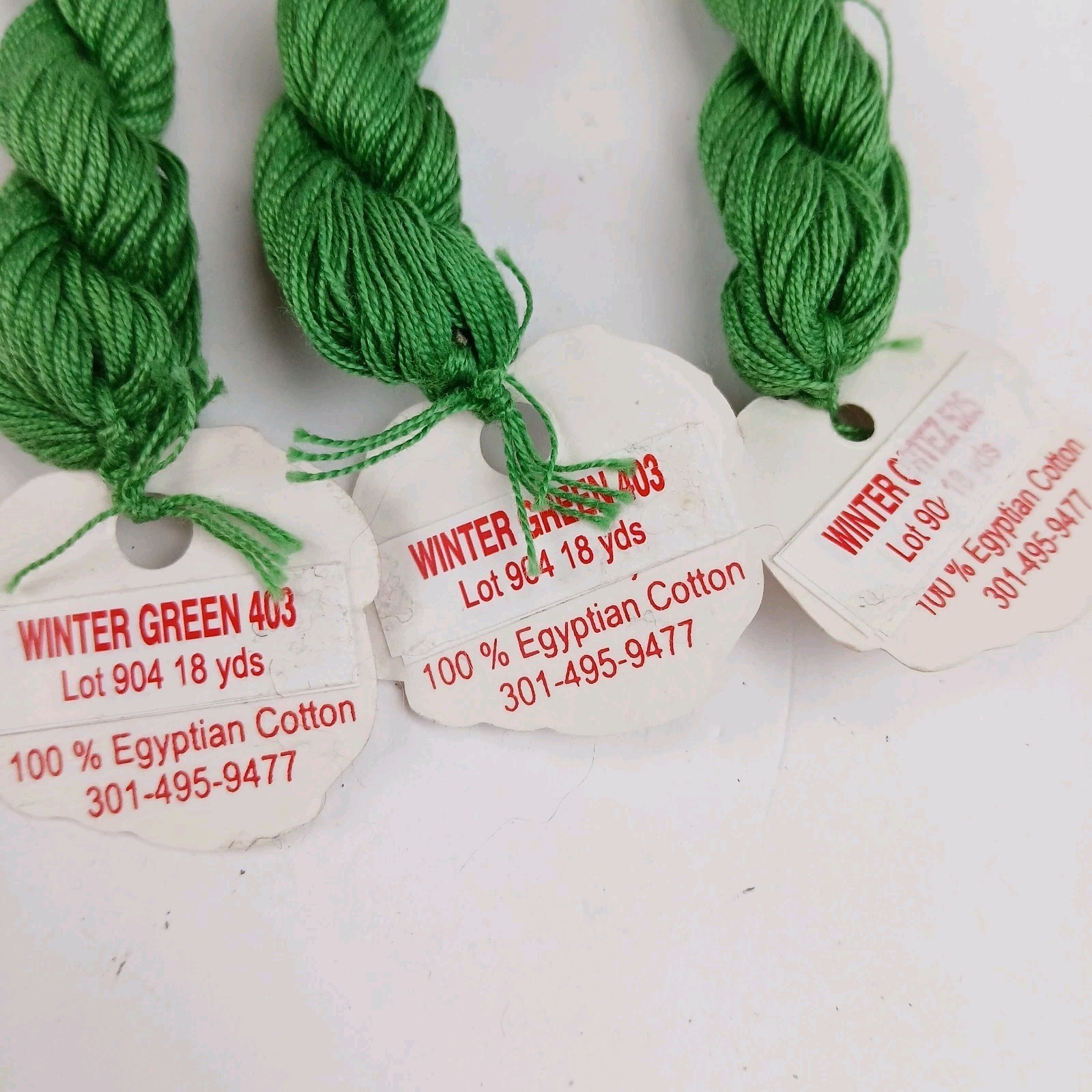 Hyla’s High Cotton Thread Egyptian Floss 18 yds x 3 Winter Green 403