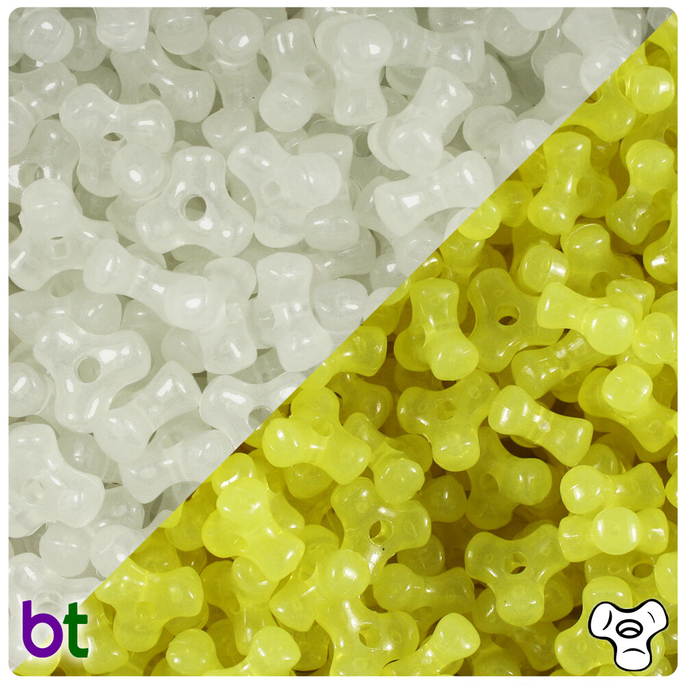 BeadTin Glow 11mm TriBead Craft Beads (500pcs) – Color choice