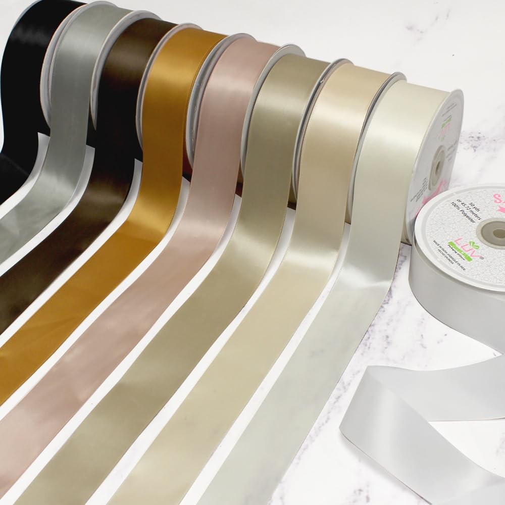 1.5 Inch 50 Yards Single Face Satin Ribbon Gift Wrapping Craft Wedding Bow