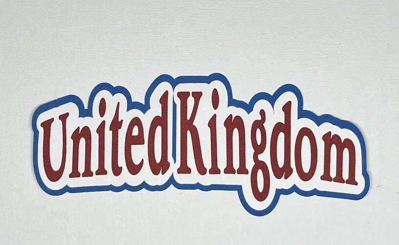 United Kingdom Title Die Cut Embellishment Scrapbook Disney World Showcase Epcot