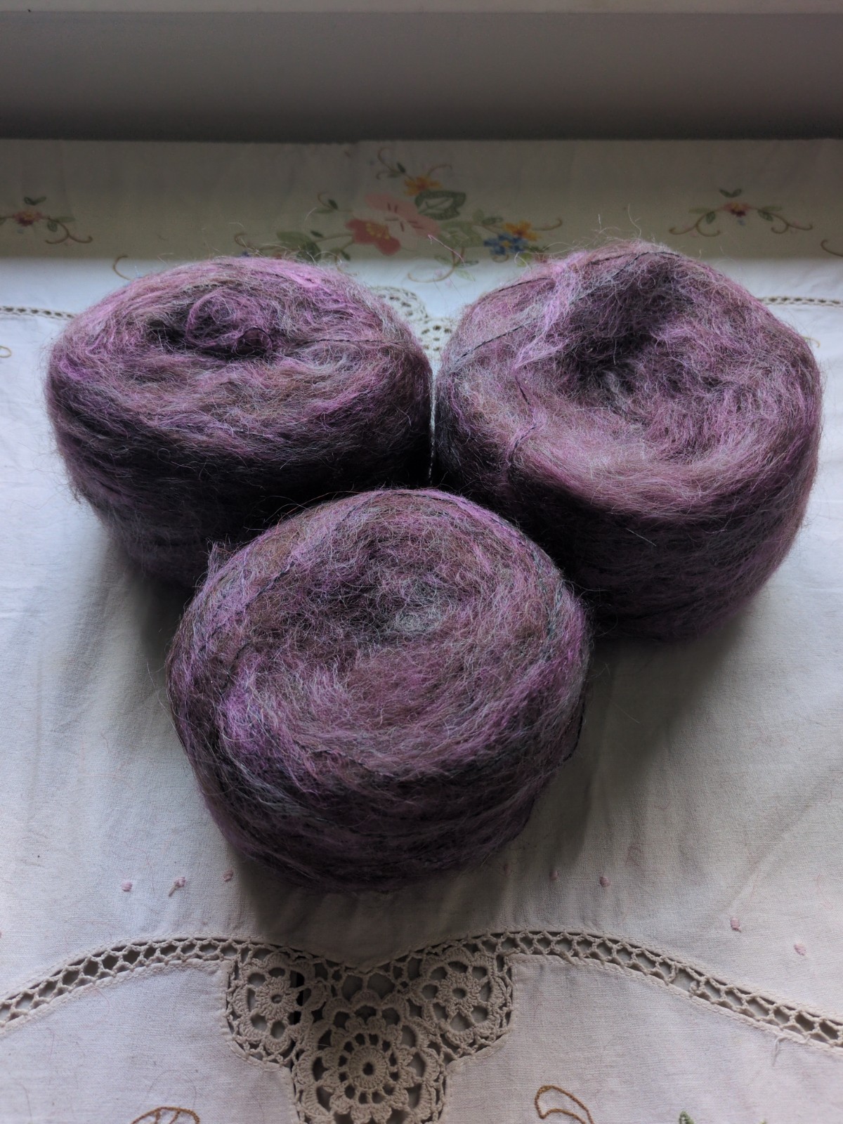 Vintage Mohair Yarn, 100% High Quality, Variegated Colors, 380G Total