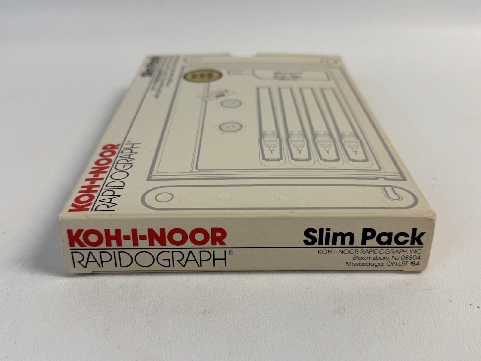 Koh-I-Noor Rapidograph Slim Pack 4 Technical Drawing Pen Set 3165-JSP-4 New