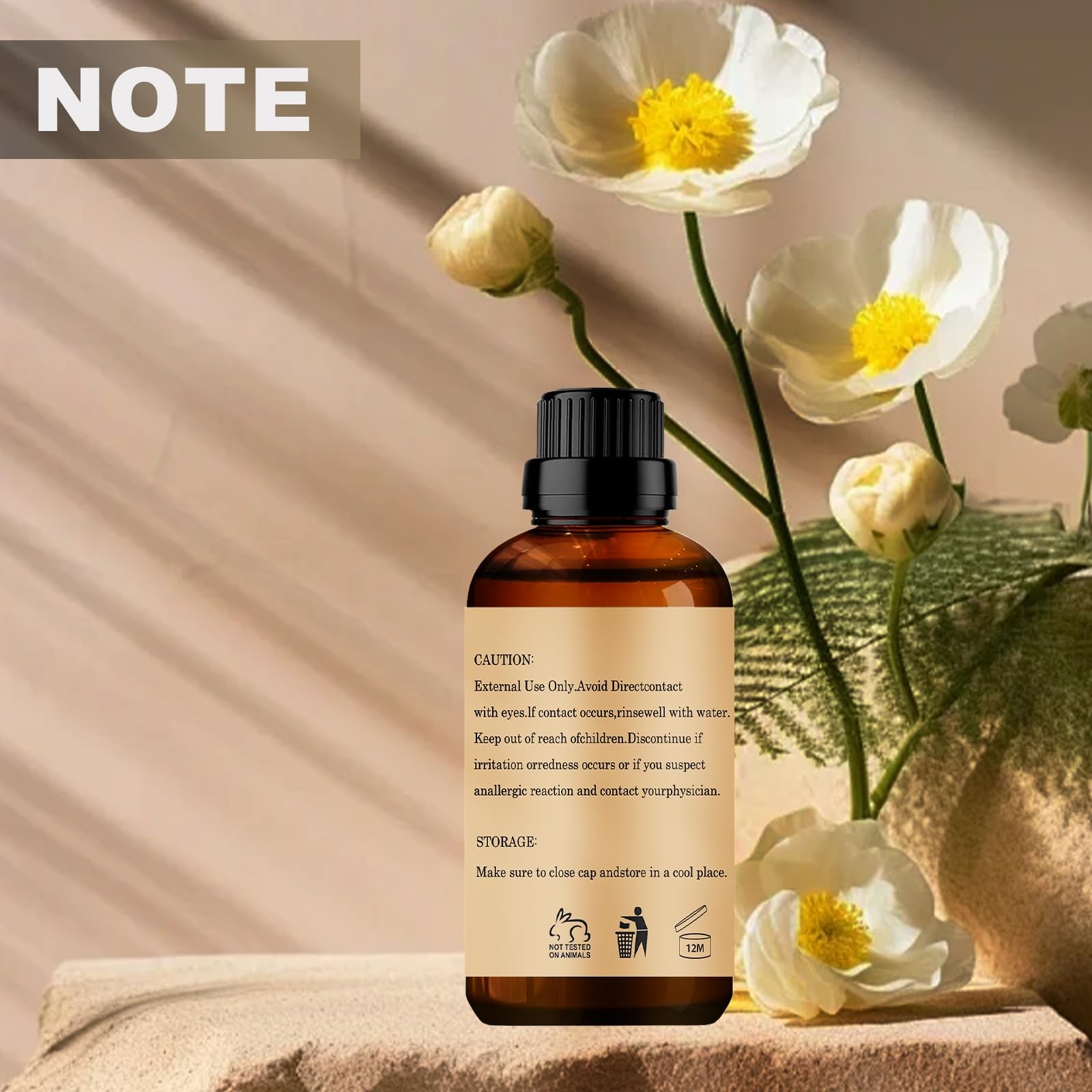 Geranium Essential Oils, 30ML Pure and Natural 1 Fl Oz (Pack of 1), Clear