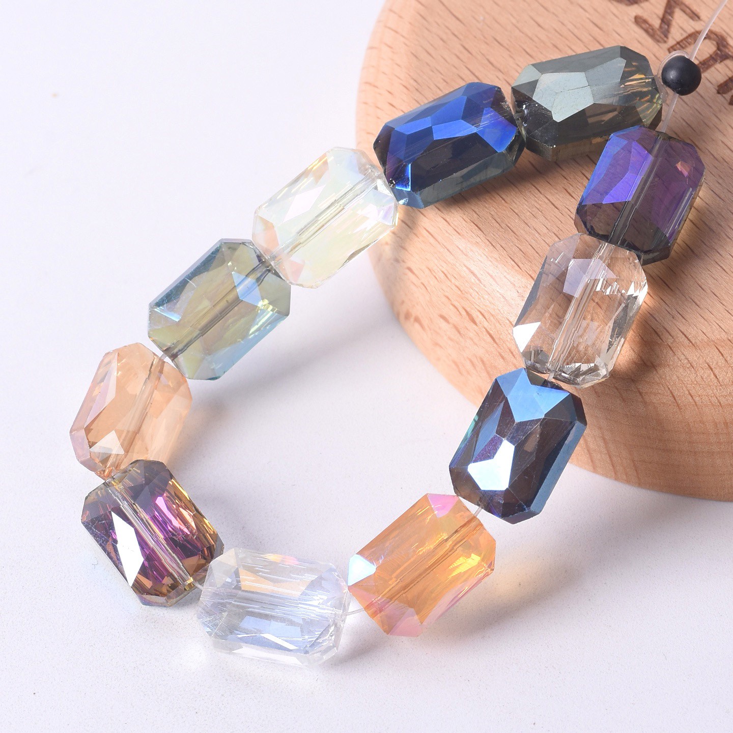 Rectangle Faceted Crystal Glass 12x9mm 14x10mm 18x13mm Beads For Jewelry Making