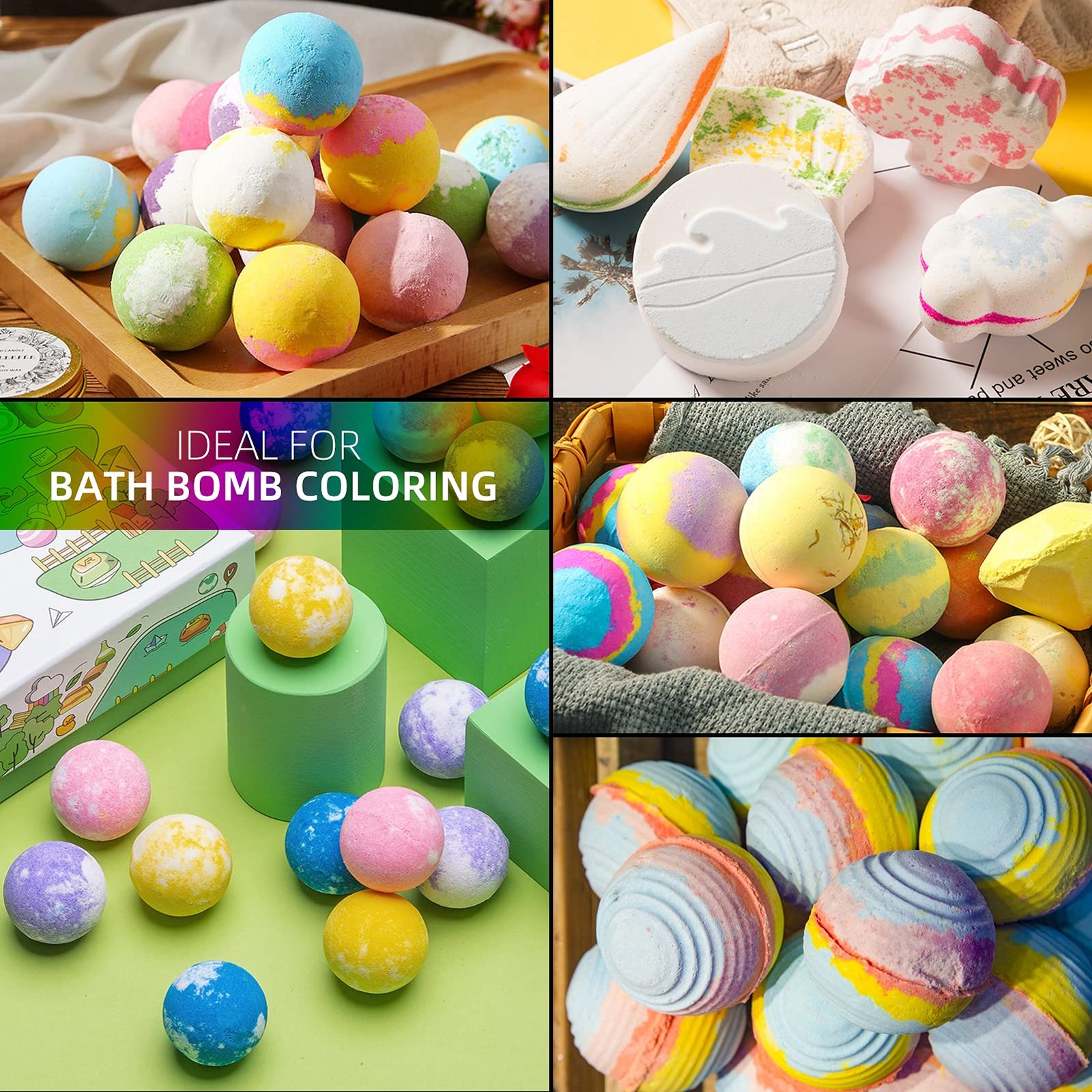 20 Colors Bath Bomb Soap Dye – Food Grade Skin Safe Liquid Based Colorant, Vi…